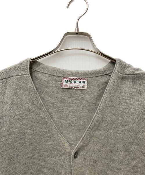 McGREGOR（マクレガー）McGREGOR (マクレガー) 70-80'sウールVネックカーディガン グレー サイズ:Mの古着・服飾アイテム