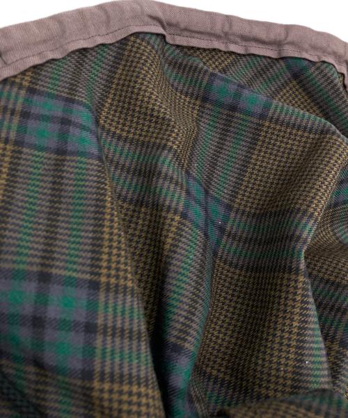 YOHJI YAMAMOTO（ヨウジヤマモト）YOHJI YAMAMOTO (ヨウジヤマモト) チェック柄ラップスカート オリーブ サイズ:3の古着・服飾アイテム