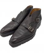 TOMORROW LAND×Hidetaka Fukayaトゥモローランド×ヒデタカ フカヤ）の古着「ダブルモンクストラップレザーシューズ」｜ブラウン