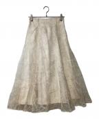 Mystradaマイストラーダ）の古着「リコリスフロッキースカート」｜アイボリー