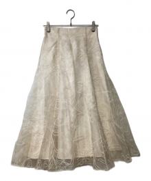 Mystrada（マイストラーダ）の古着「リコリスフロッキースカート」｜アイボリー