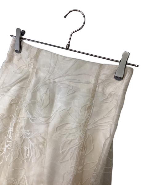 Mystrada（マイストラーダ）Mystrada (マイストラーダ) リコリスフロッキースカート アイボリー サイズ:36の古着・服飾アイテム