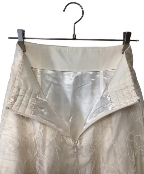 Mystrada（マイストラーダ）Mystrada (マイストラーダ) リコリスフロッキースカート アイボリー サイズ:36の古着・服飾アイテム