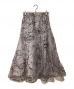 Mystradaマイストラーダ）の古着「リコリスフロッキースカート」｜ラベンダー