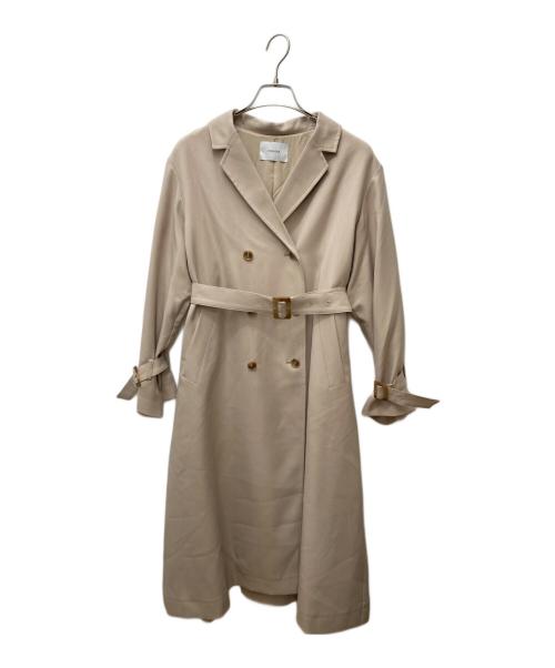 COHINA（コヒナ）COHINA (コヒナ) ベーシックとろみトレンチコート CFH0006-2 ベージュ サイズ:regularの古着・服飾アイテム