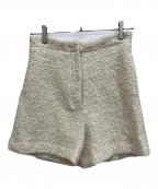 THIRD MAGAZINE×mikomoriサードマガジン×ミコモリ）の古着「ファンシーツイードショートパンツ」｜ホワイト