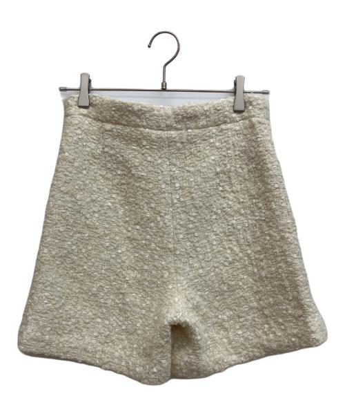 THIRD MAGAZINE（サードマガジン）THIRD MAGAZINE (サードマガジン) mikomori (ミコモリ) ファンシーツイードショートパンツ ホワイト サイズ:3の古着・服飾アイテム