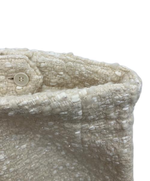 THIRD MAGAZINE（サードマガジン）THIRD MAGAZINE (サードマガジン) mikomori (ミコモリ) ファンシーツイードショートパンツ ホワイト サイズ:3の古着・服飾アイテム