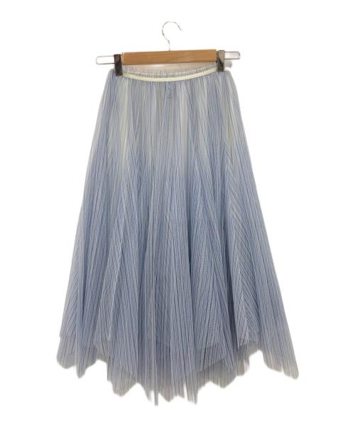 Yue（ユエ）Yue (ユエ) チュールスカート ブルー サイズ:Mサイズ相当の古着・服飾アイテム