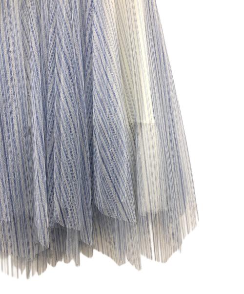 Yue（ユエ）Yue (ユエ) チュールスカート ブルー サイズ:Mサイズ相当の古着・服飾アイテム