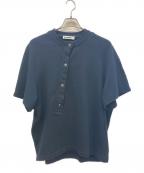 JIL SANDERジルサンダー）の古着「スナップボタンクルーネックスウェット」｜ネイビー