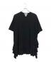 COMME des GARCONS SHIRT（コムデギャルソンシャツ）の古着「ラッフルディテール Tシャツ」｜ブラック