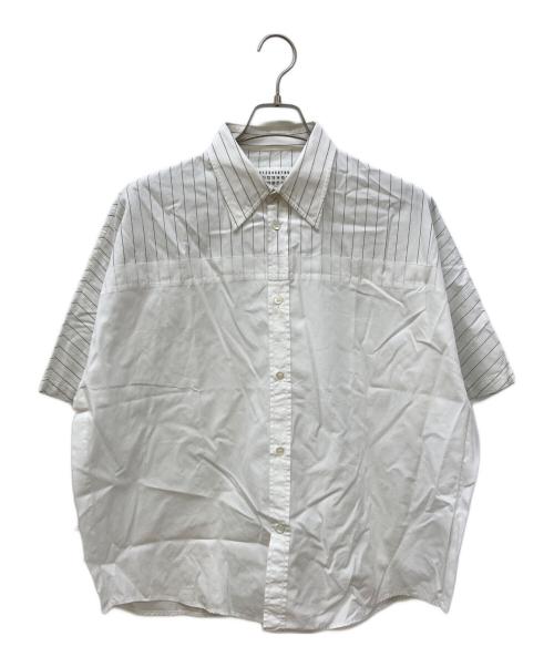Maison Margiela（メゾンマルジェラ）Maison Margiela (メゾンマルジェラ) ショートスリーブシャツ ホワイト×ブラック サイズ:41の古着・服飾アイテム