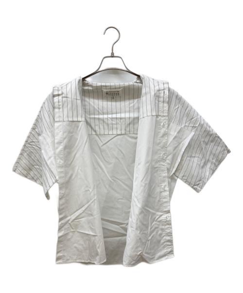 Maison Margiela（メゾンマルジェラ）Maison Margiela (メゾンマルジェラ) ショートスリーブシャツ ホワイト×ブラック サイズ:41の古着・服飾アイテム
