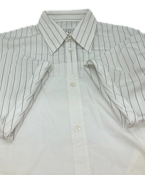Maison Margiela（メゾンマルジェラ）Maison Margiela (メゾンマルジェラ) ショートスリーブシャツ ホワイト×ブラック サイズ:41の古着・服飾アイテム