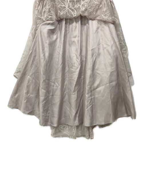 Apuweiser-riche（アプワイザーリッシェ）Apuweiser-riche (アプワイザーリッシェ) ブークレフラワーマチフレアスカート ベージュ サイズ:2の古着・服飾アイテム