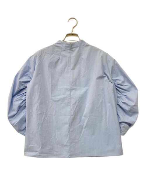 anuans（アニュアンス）anuans (アニュアンス) ギャザーブラウス ブルー サイズ:Fの古着・服飾アイテム