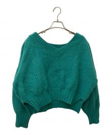 sheller（シェリエ）の古着「Vネックニット SL193000824」｜グリーン