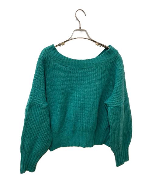 sheller（シェリエ）sheller (シェリエ) Vネックニット SL193000824 グリーン サイズ:Fの古着・服飾アイテム