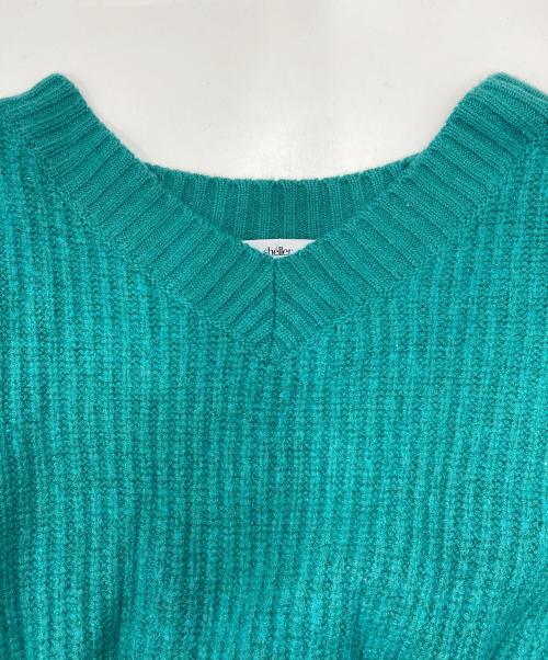 sheller（シェリエ）sheller (シェリエ) Vネックニット SL193000824 グリーン サイズ:Fの古着・服飾アイテム