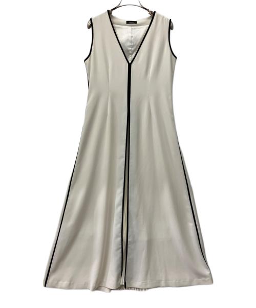 anuans（アニュアンス）anuans (アニュアンス) バイカラーパイピングデザインワンピース ホワイト サイズ:Fの古着・服飾アイテム