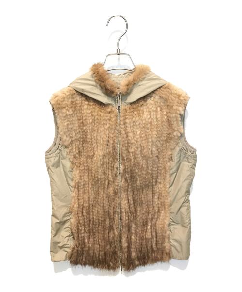 'S Max Mara（エスマックスマーラ）'S Max Mara (エスマックスマーラ) ミンクファーベスト ベージュ サイズ:40の古着・服飾アイテム