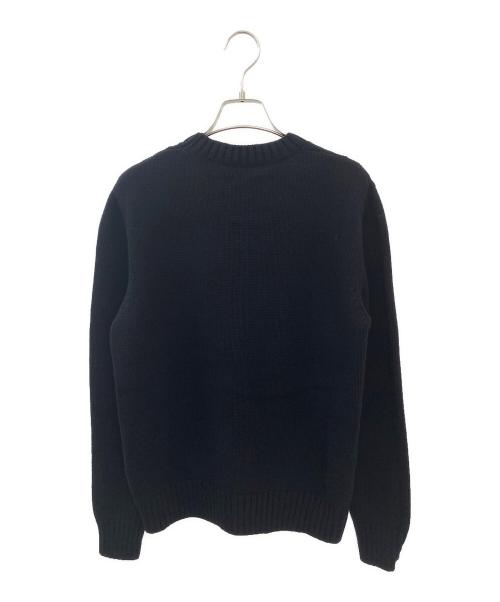 PRADA（プラダ）PRADA (プラダ) ウールカシミヤクルーネックセーター ブラック サイズ:40の古着・服飾アイテム