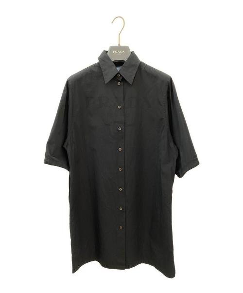 PRADA（プラダ）PRADA (プラダ) シャツウエストリボンワンピース ブラック サイズ:38の古着・服飾アイテム