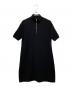 PRADA（プラダ）の古着「ロゴプレートハーフジップワンピース」｜ブラック