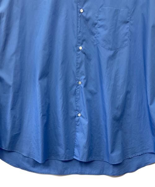 Graphpaper（グラフペーパー）Graphpaper (グラフペーパー) Broad L/S Oversized Band Collar Shirt ブルー サイズ:2の古着・服飾アイテム