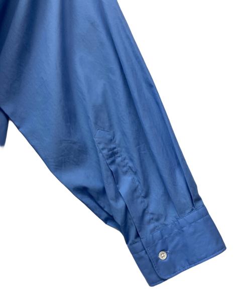 Graphpaper（グラフペーパー）Graphpaper (グラフペーパー) Broad L/S Oversized Band Collar Shirt ブルー サイズ:2の古着・服飾アイテム