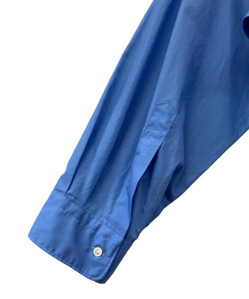 Graphpaper（グラフペーパー）Graphpaper (グラフペーパー) Broad L/S Oversized Band Collar Shirt ブルー サイズ:2の古着・服飾アイテム