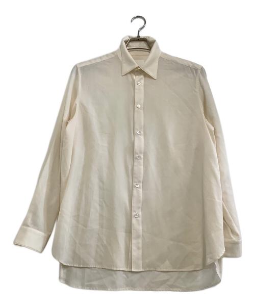 山内（ヤマウチ）山内 (ヤマウチ) ノンミュールシングウールシルクシャツ アイボリー サイズ:4の古着・服飾アイテム