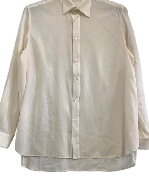 山内（ヤマウチ）山内 (ヤマウチ) ノンミュールシングウールシルクシャツ アイボリー サイズ:4の古着・服飾アイテム
