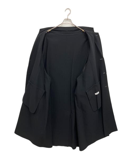 AUBETT（オーベット）AUBETT (オーベット) 綿×サマーウール縮絨オーバーサイズコート ディープネイビー サイズ:5の古着・服飾アイテム