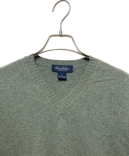 BROOKS BROTHERS（ブルックスブラザーズ）BROOKS BROTHERS (ブルックスブラザーズ) Vネックニット グリーン サイズ:Ｍの古着・服飾アイテム
