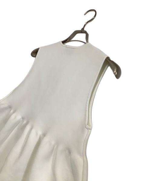 UNITED ARROWS（ユナイテッドアローズ）UNITED ARROWS (ユナイテッドアローズ) フリルニットベスト ホワイト サイズ:表記なしの古着・服飾アイテム