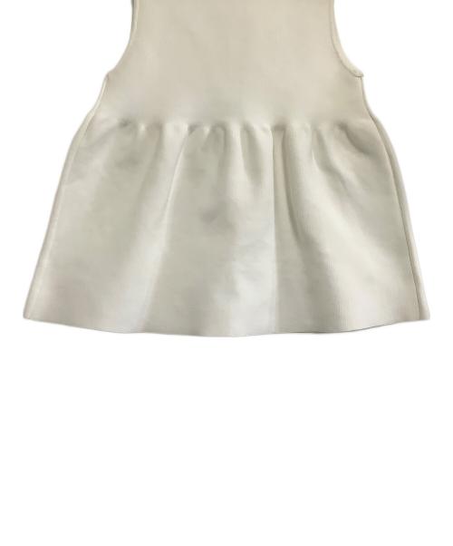 UNITED ARROWS（ユナイテッドアローズ）UNITED ARROWS (ユナイテッドアローズ) フリルニットベスト ホワイト サイズ:表記なしの古着・服飾アイテム