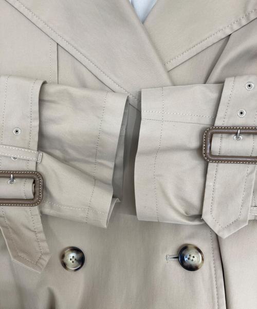 green label relaxing（グリーンレーベルリラクシング）green label relaxing (グリーンレーベルリラクシング) FM T/C オーバー ノーカラー トレンチ コート 3625-126-1595 ベージュ サイズ:38の古着・服飾アイテム