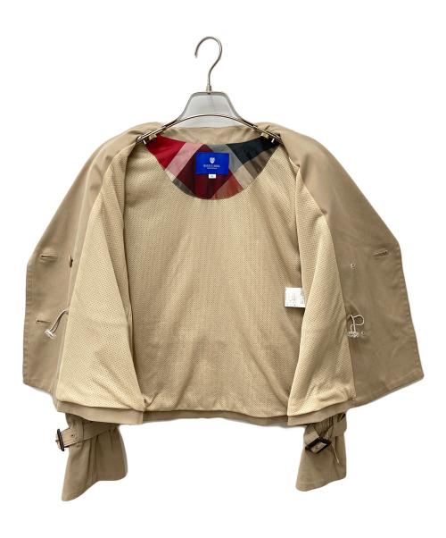 BLUE LABEL CRESTBRIDGE（ブルーレーベルクレストブリッジ）BLUE LABEL CRESTBRIDGE (ブルーレーベルクレストブリッジ) テックトレンチブルゾン 55F03-830-42 ベージュ サイズ:36の古着・服飾アイテム