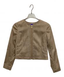 BLUE LABEL CRESTBRIDGE（ブルーレーベルクレストブリッジ）の古着「スエードライク起毛ジャケット」｜ベージュ