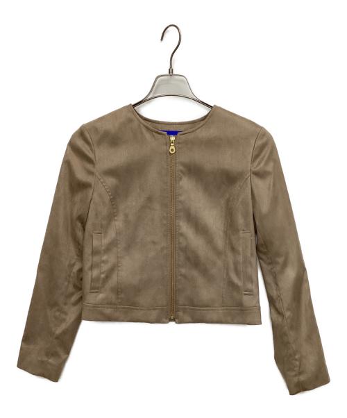 BLUE LABEL CRESTBRIDGE（ブルーレーベルクレストブリッジ）BLUE LABEL CRESTBRIDGE (ブルーレーベルクレストブリッジ) スエードライク起毛ジャケット ベージュ サイズ:36の古着・服飾アイテム