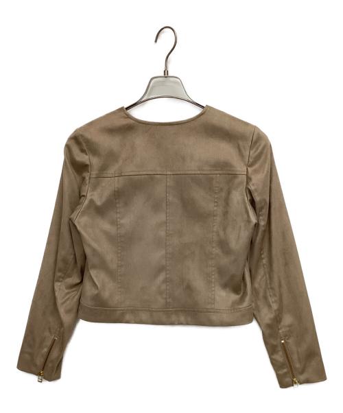 BLUE LABEL CRESTBRIDGE（ブルーレーベルクレストブリッジ）BLUE LABEL CRESTBRIDGE (ブルーレーベルクレストブリッジ) スエードライク起毛ジャケット ベージュ サイズ:36の古着・服飾アイテム
