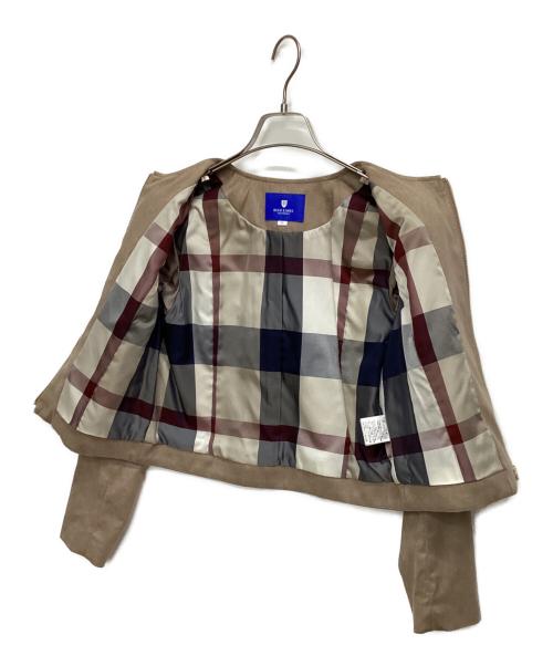 BLUE LABEL CRESTBRIDGE（ブルーレーベルクレストブリッジ）BLUE LABEL CRESTBRIDGE (ブルーレーベルクレストブリッジ) スエードライク起毛ジャケット ベージュ サイズ:36の古着・服飾アイテム