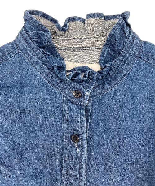 JOURNAL STANDARD relume（ジャーナルスタンダード レリューム）JOURNAL STANDARD relume (ジャーナルスタンダード レリューム) デニムフリルブラウス ブルー サイズ:Fの古着・服飾アイテム