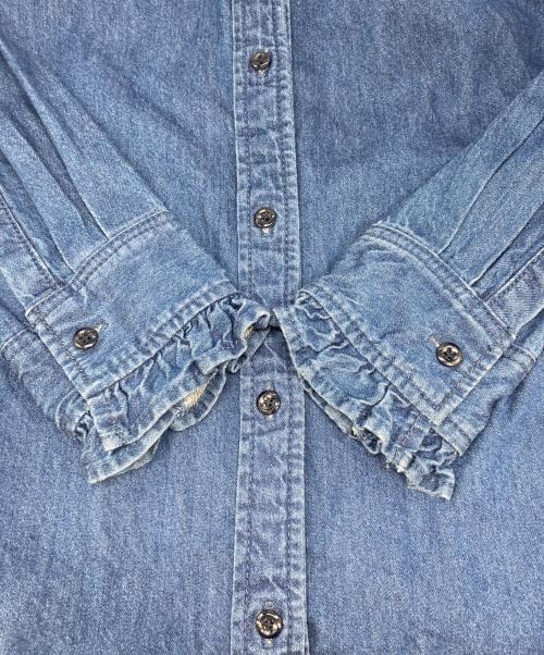 JOURNAL STANDARD relume（ジャーナルスタンダード レリューム）JOURNAL STANDARD relume (ジャーナルスタンダード レリューム) デニムフリルブラウス ブルー サイズ:Fの古着・服飾アイテム