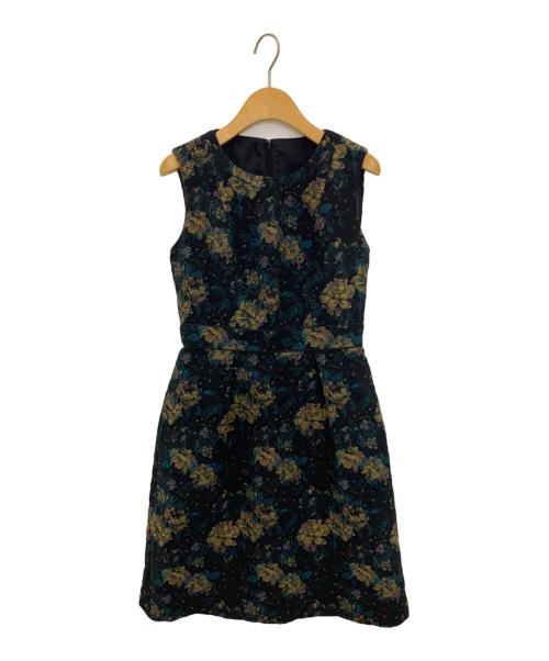 ANAYI（アナイ）ANAYI (アナイ) ノースリーブジャガードワンピース ブラック サイズ:38の古着・服飾アイテム