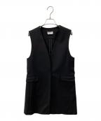 PLSTプラステ）の古着「コットンブレンドジレ」｜ブラック