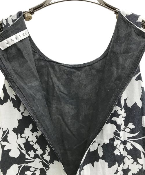 MARIHA（マリハ）MARIHA (マリハ) ノースリーブワンピース ホワイト×ブラック サイズ:36の古着・服飾アイテム
