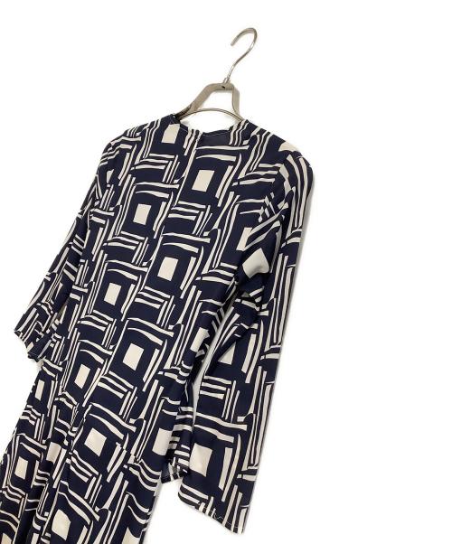 CORCOVADO（コルコバード）CORCOVADO (コルコバード) 総柄ブラウスワンピース ネイビー サイズ:Sの古着・服飾アイテム